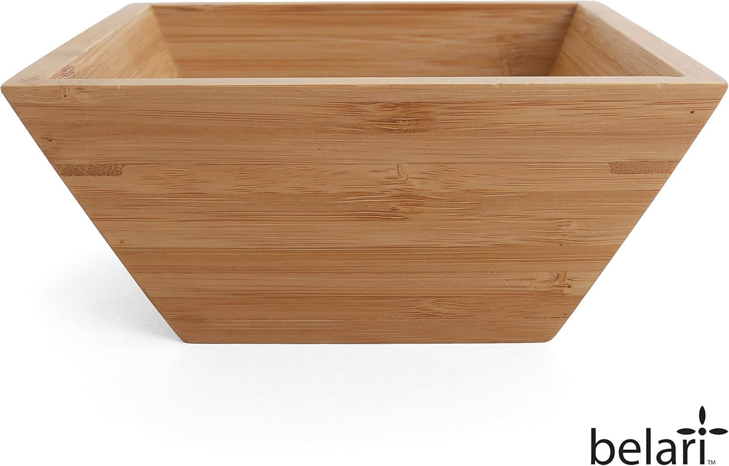 6.25" Bamboo Bowl Set - Bamboo Reusable Bowls - Square Bamboo Bowls - Wood Dinnerware - Bamboo Dinner Bowls - Bamboo Dinnerware Set - Eco Friendly Bowls (8 Pack / 6.25" Square)