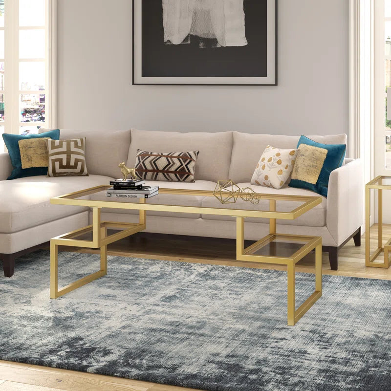 Zander Glass Top Coffee Table