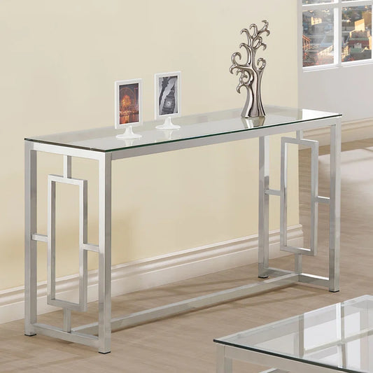 Beaufain 47.25'' Glass Top Console Table