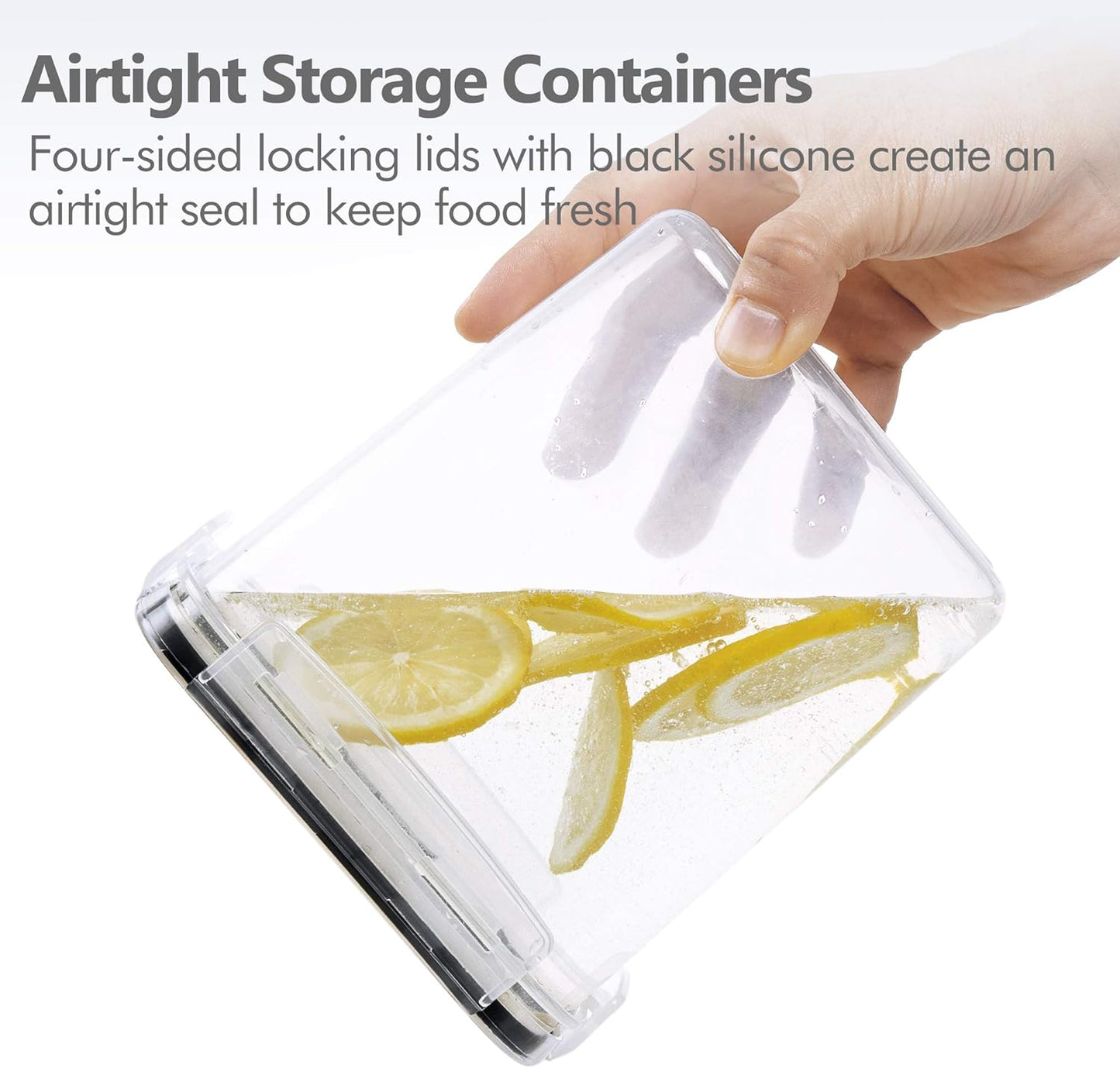 Airtight Food Storage Containers Set, 14 PCS Kitchen Storage Containers with Lids for Flour, Sugar and Cereal, Plastic Dry Food Canisters for Pantry Organization and Storage | Bpa-Free Kitchen Organizers with Lids, for Flour, Sugar & Cereal, Plastic Dry Food Canisters, Pantry Storage