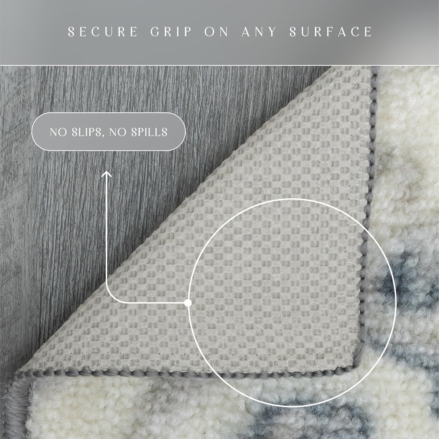 Blooming Damask Area Rugs Carpet for Living Room & Bedroom [Made in USA], 5 X 7, Grey/Blue