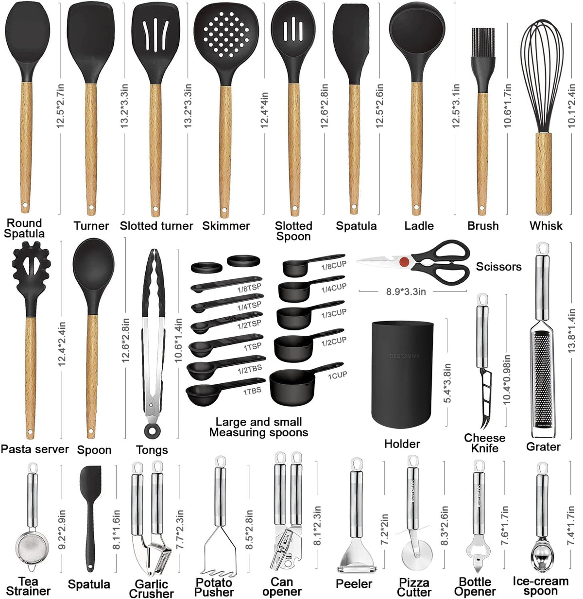 Silicone Kitchen Utensils Set