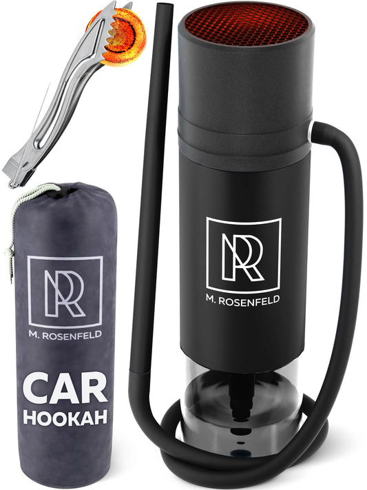 Portable Hookah Set for Travel Car Hookah with Accessories Personal Hookah Cup with Silicone Hose Easytoclean Design Compact Black Hooka Set for Outdoor Use