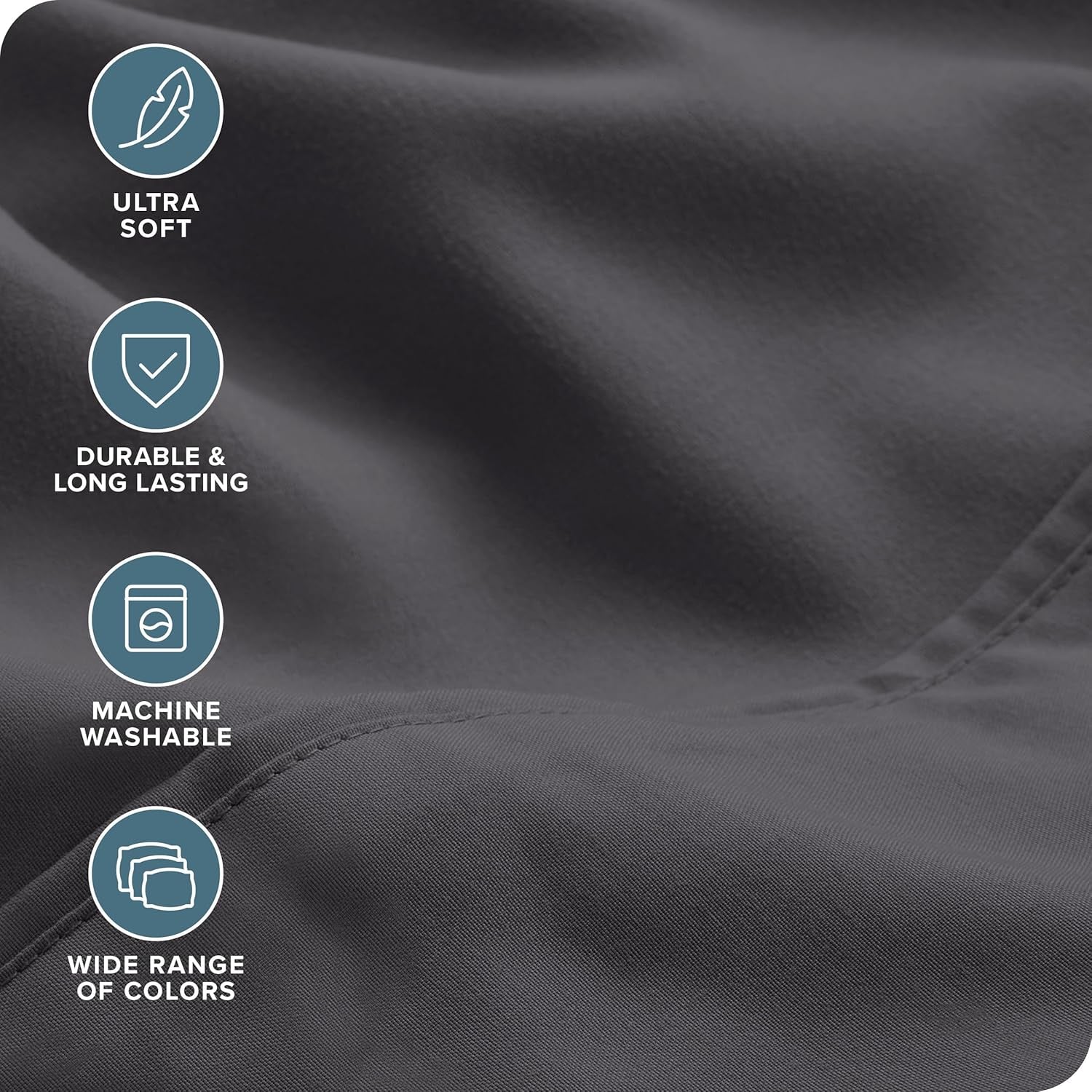 Hotel Luxury King Sheet Set, Extra Soft - 6 Piece Set - Deep Pockets - Easy Fit - Cooling & Breathable - Wrinkle, Fade, Stain Resistant - Includes 4 Pillowcases (King, Grey)