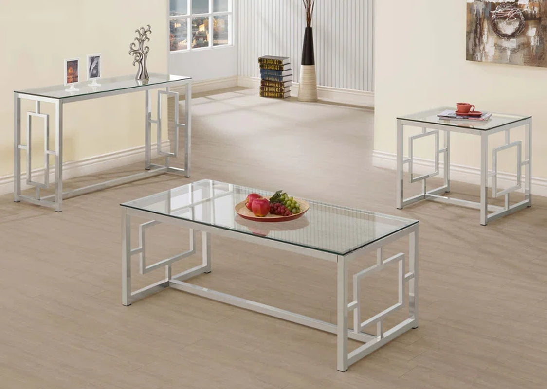 Beaufain 47.25'' Glass Top Console Table