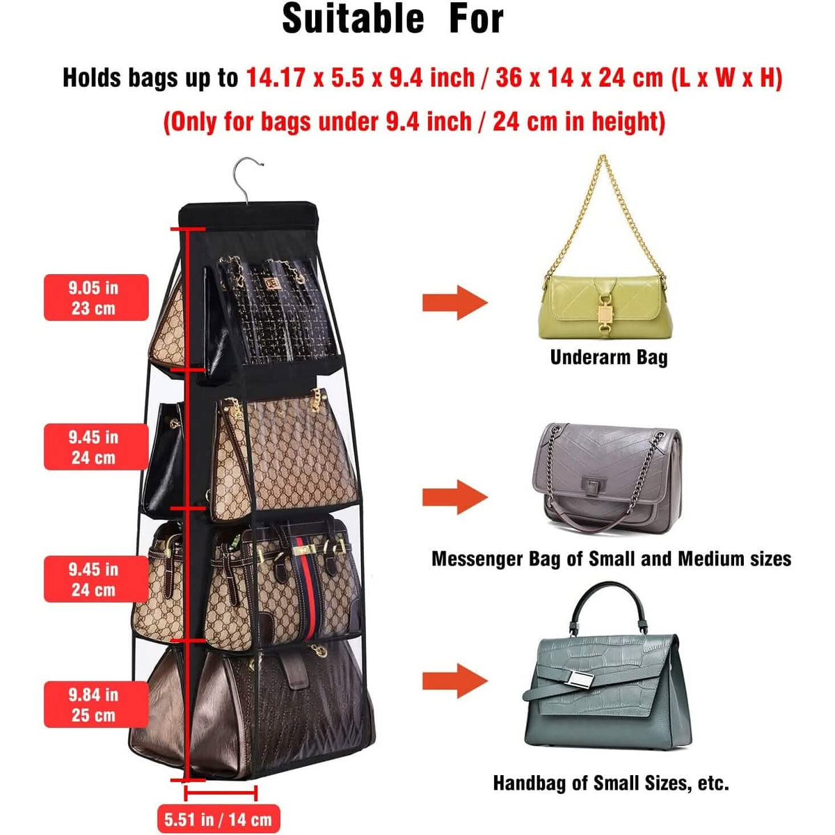 Hanging Purse Organizer Storage Hanger