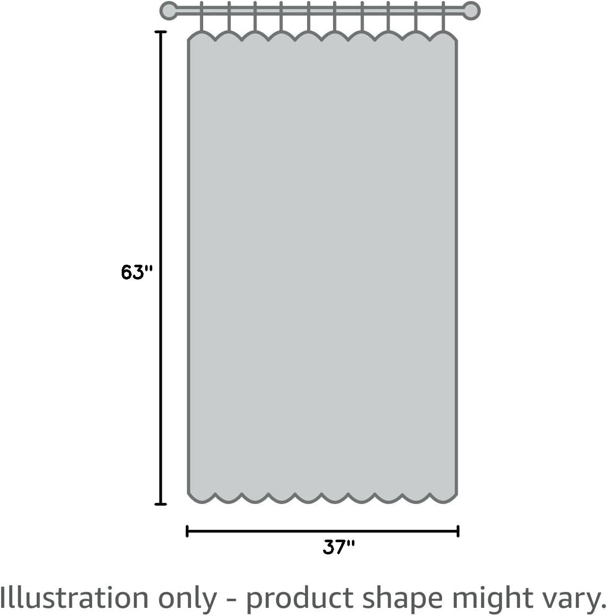 4 Panels Set Mix and Match Curtains for Bedroom Living Room | 2 Pieces Branch Print Sheer Curtains and 2 Pieces Blackout Curtains Privacy Grommet Window Drapes 37X63 Inch/Panel, Grey Dark