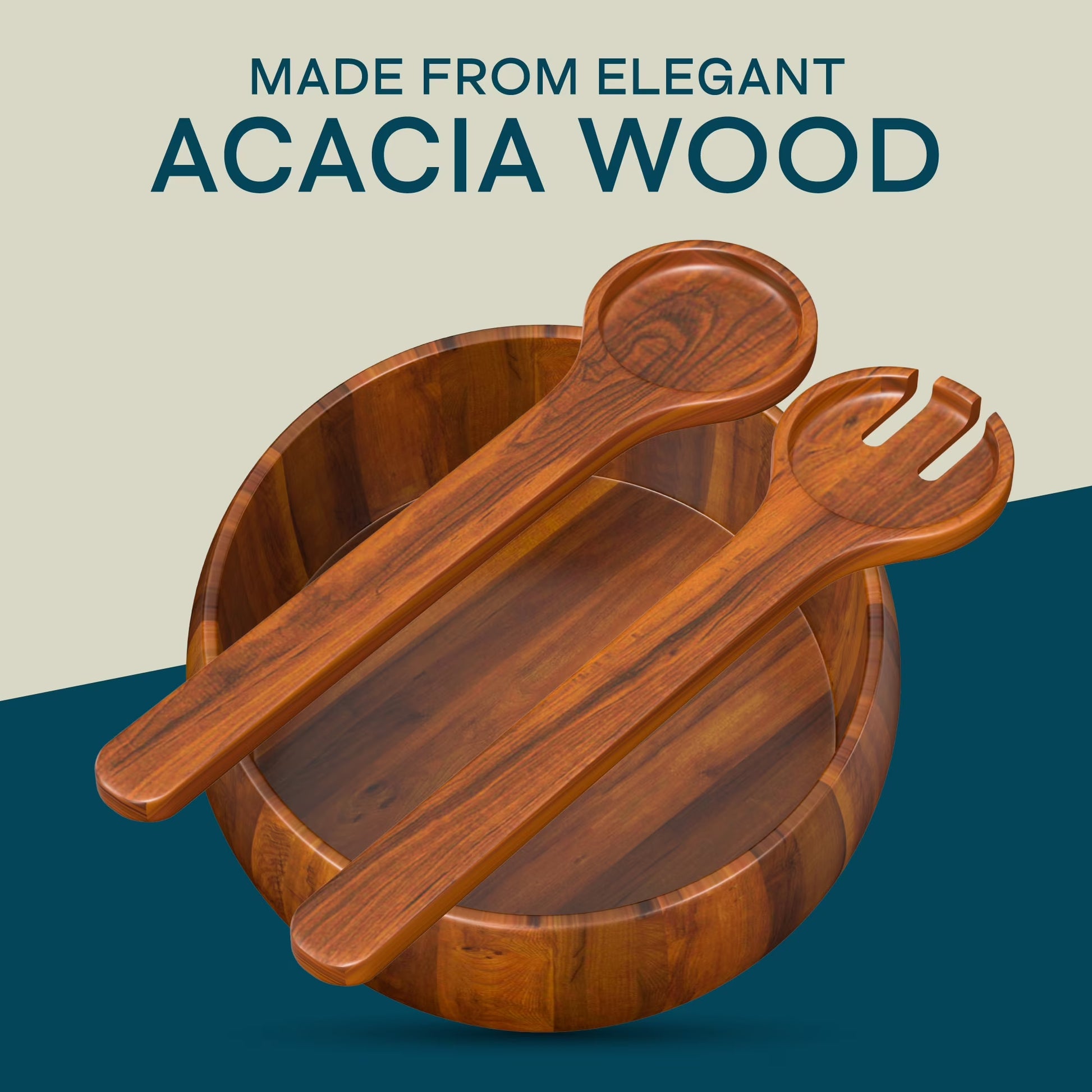 Home La Roda 3 Pc. Acacia Wood Salad Set
