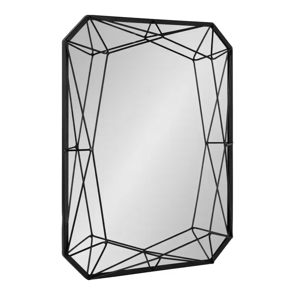Medium Rectangle Black Contemporary Mirror (28 In. H X 22 In. W)