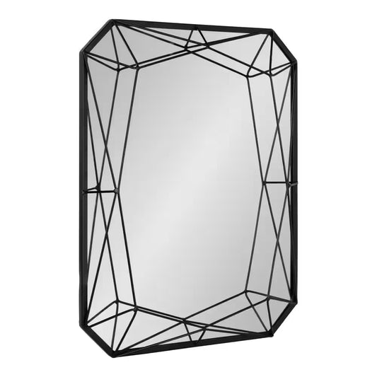 Medium Rectangle Black Contemporary Mirror (28 In. H X 22 In. W)