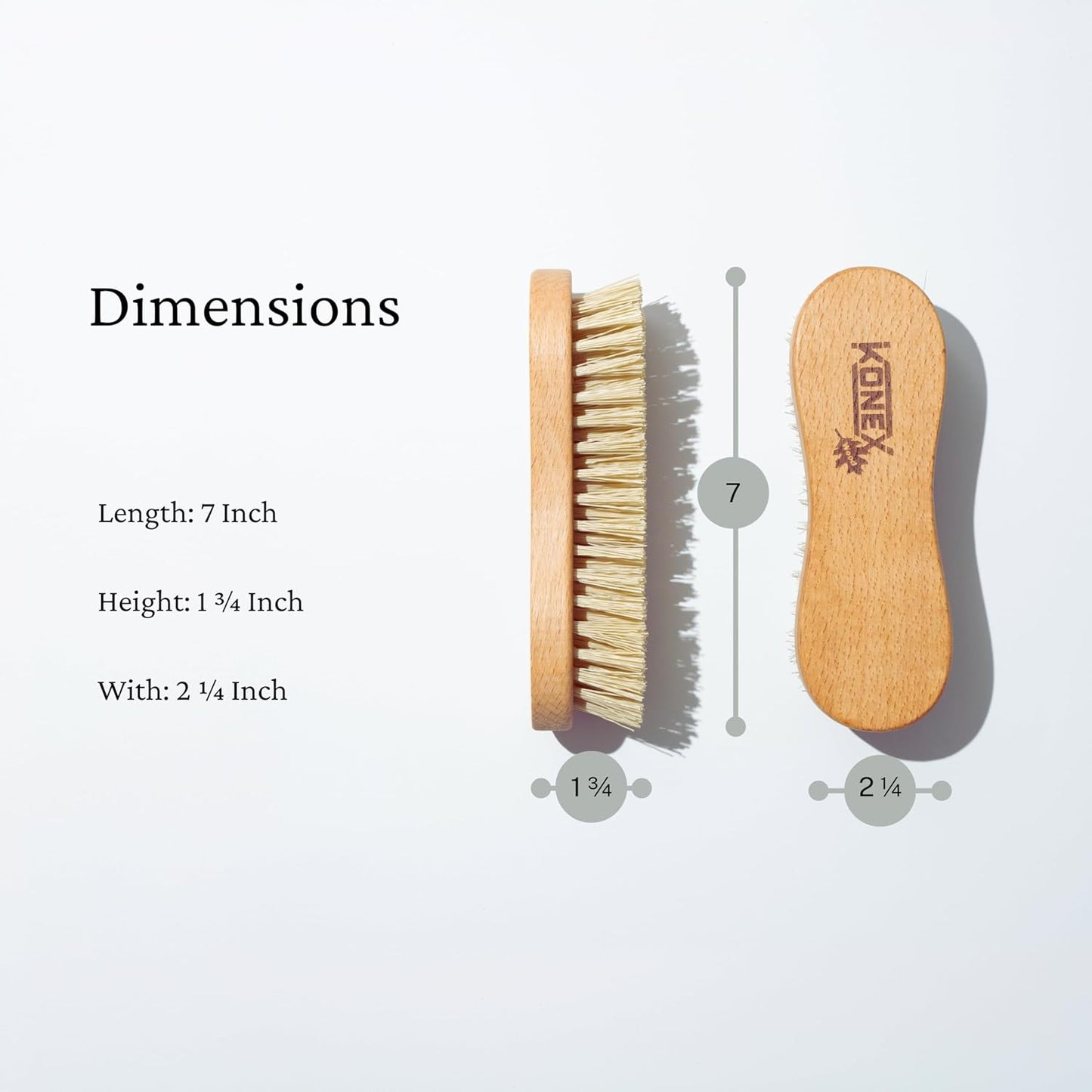 Nylon Fiber Economy Utility Cleaning Hand Brush | Heavy Duty Hand-Held Scrub Brush Stiff Bristles | Wooden Body, Ideal Scrub Brushes for Cleaning (Peanut Shaped)