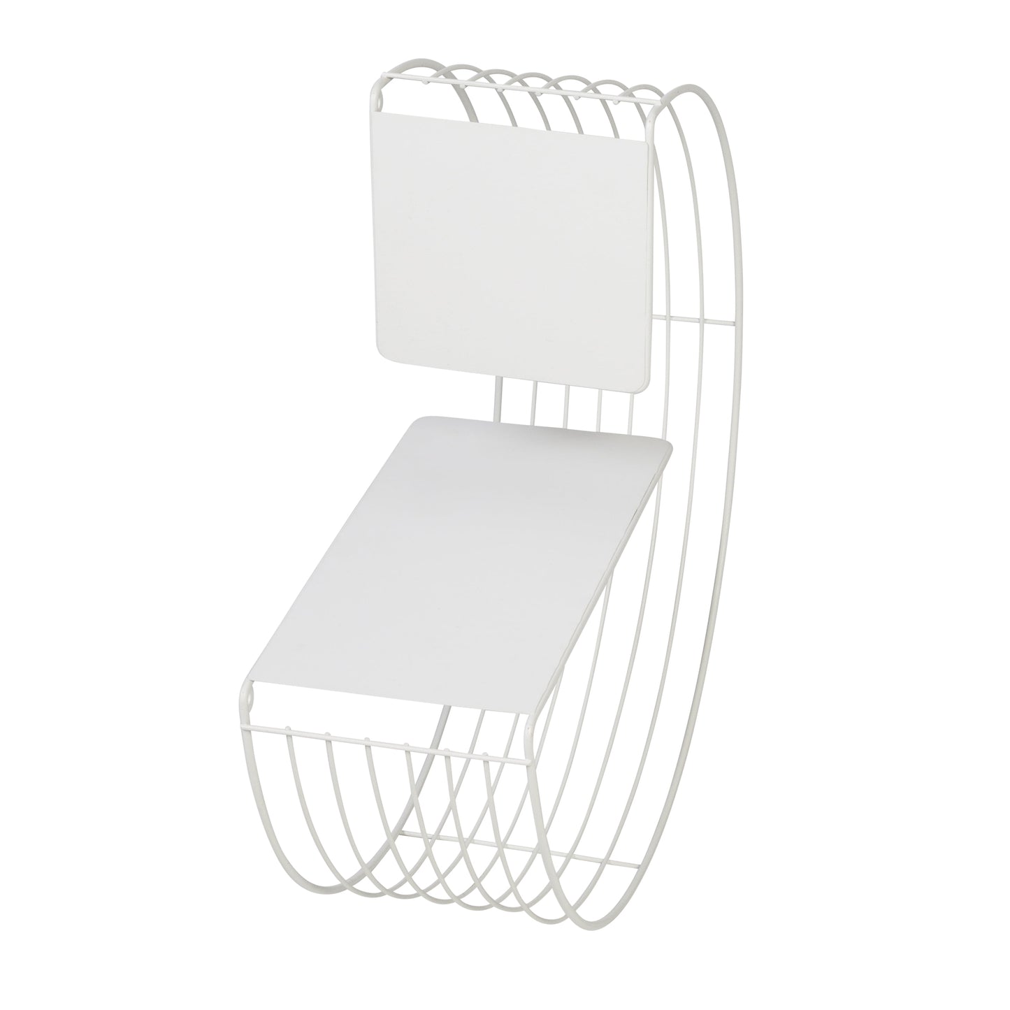 17.7" W X 17.7" H Steel Floating Circular Accent Shelf, White