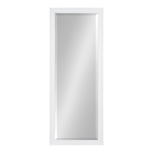 Bosc Modern Framed Rectangular Wall Mirror, 19.5 X 51.5, White, Decorative Tall Mirror with Rectangular Shape and Vibrant Beveled Edge for Wall Decor