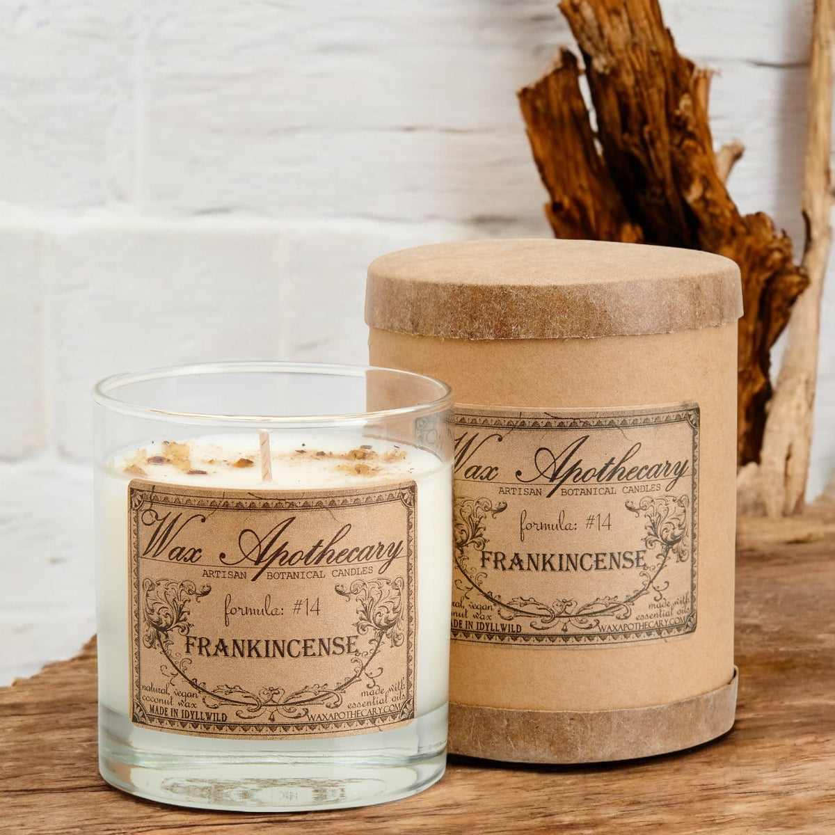 Frankincense Botanical Candle in Scotch Glass