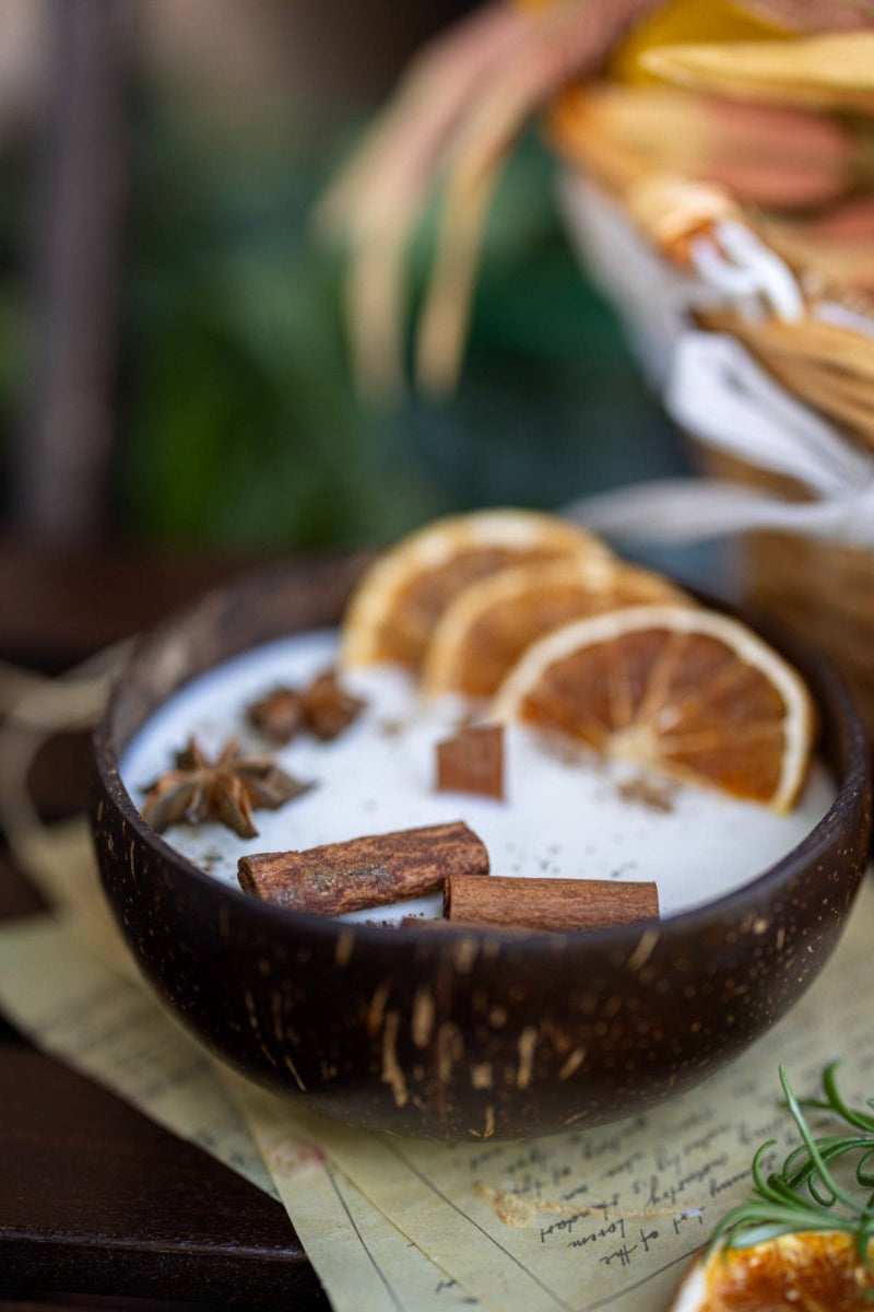 Coconut Candle Bowl – Custom Scented Fall Candle
