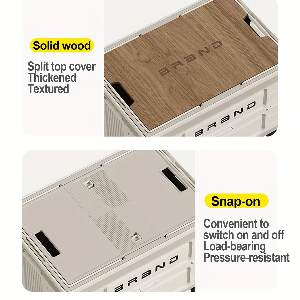 Portable Collapsible Storage Bins Box with Lids And Handle