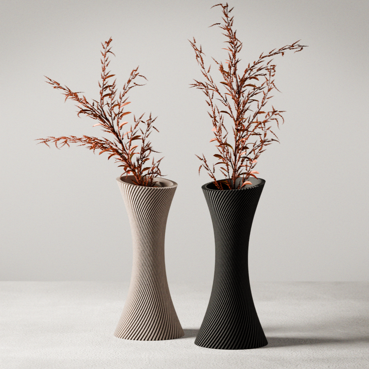 Spiral Rose Vase | Sculptural Plant-Based Modern Vase