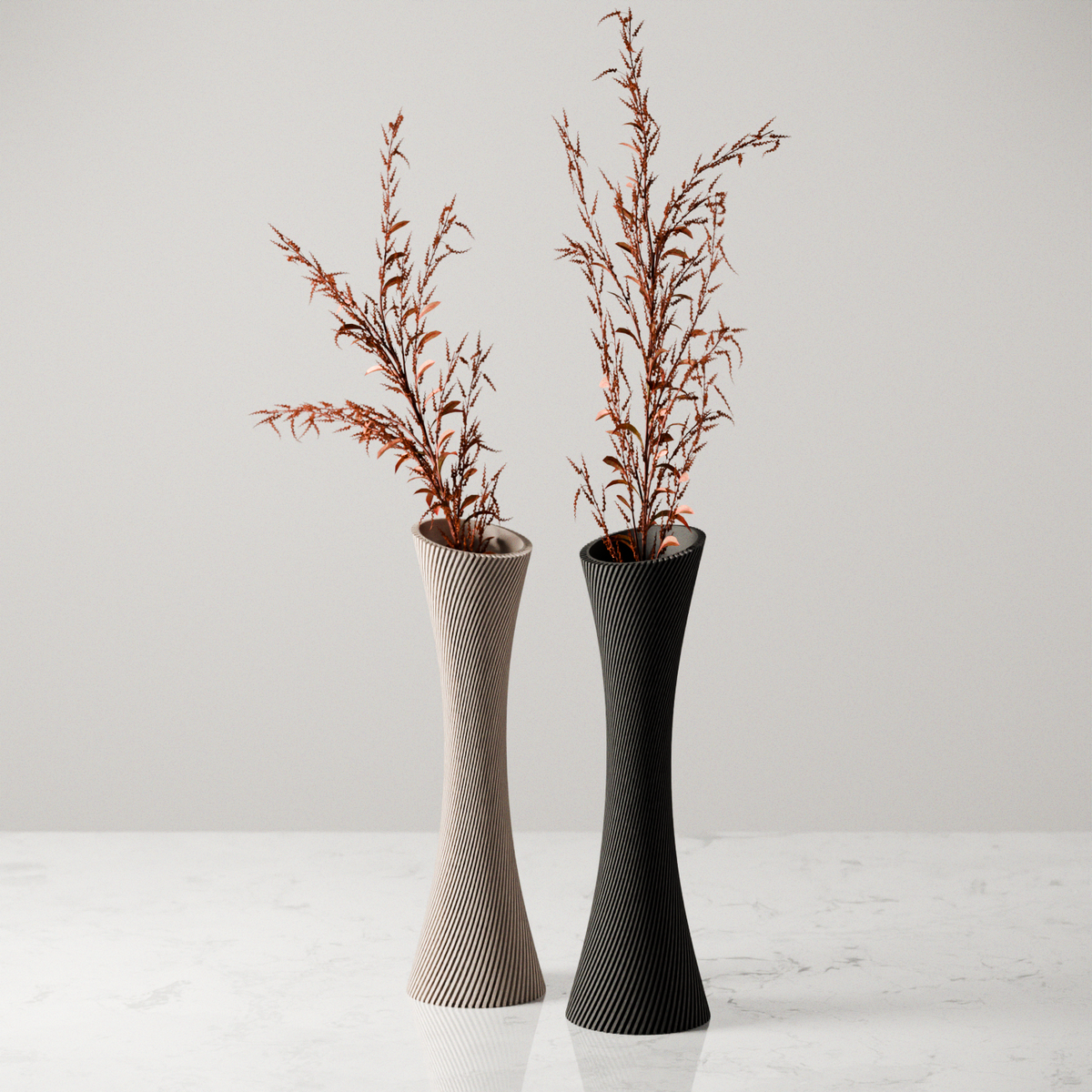 Spiral Rose Vase | Sculptural Plant-Based Modern Vase