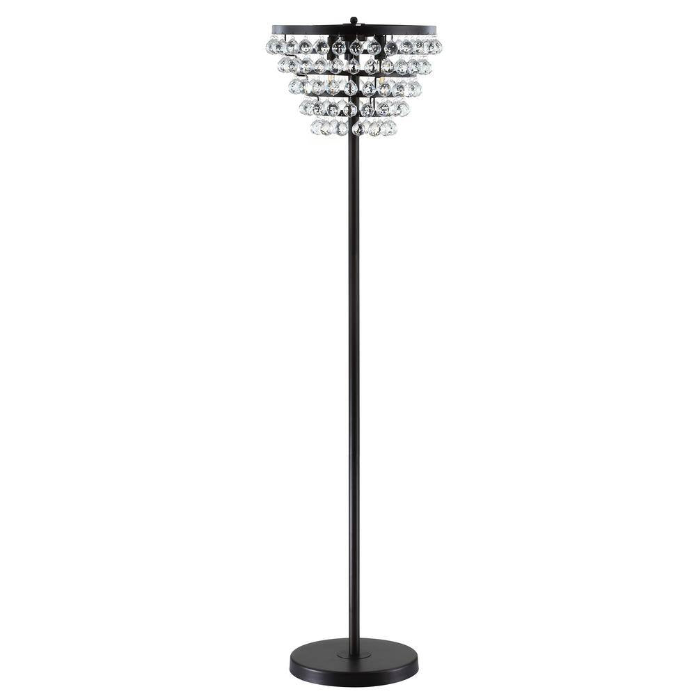 Jemma 60 In. Bronze/Clear Crystal/Metal LED Floor Lamp