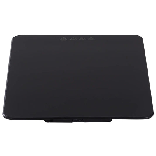 The Electric Warming Tray Is Equipped with a Knob to Adjust the Temperature for Long-Lasting and Continuous Heat Preservation. 23.6" X 16.5" Electric Food Buffet Server 100W Glass Warming Tray