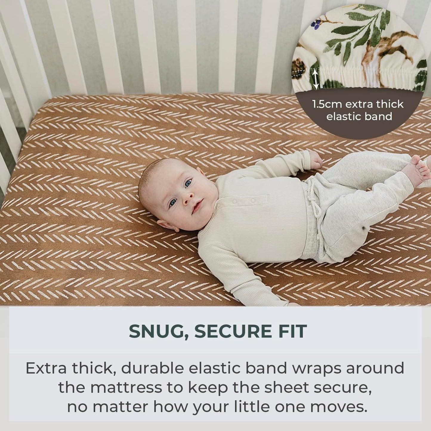 2 Pack Fitted Crib Sheets for Boys - Premium Cotton Blend Baby Woodland Crib Sheet Set, Soft Breathable Toddler Bed Sheets for Standard Mattress, Woodland Nursery Bedding 52X28 (Wildlife)