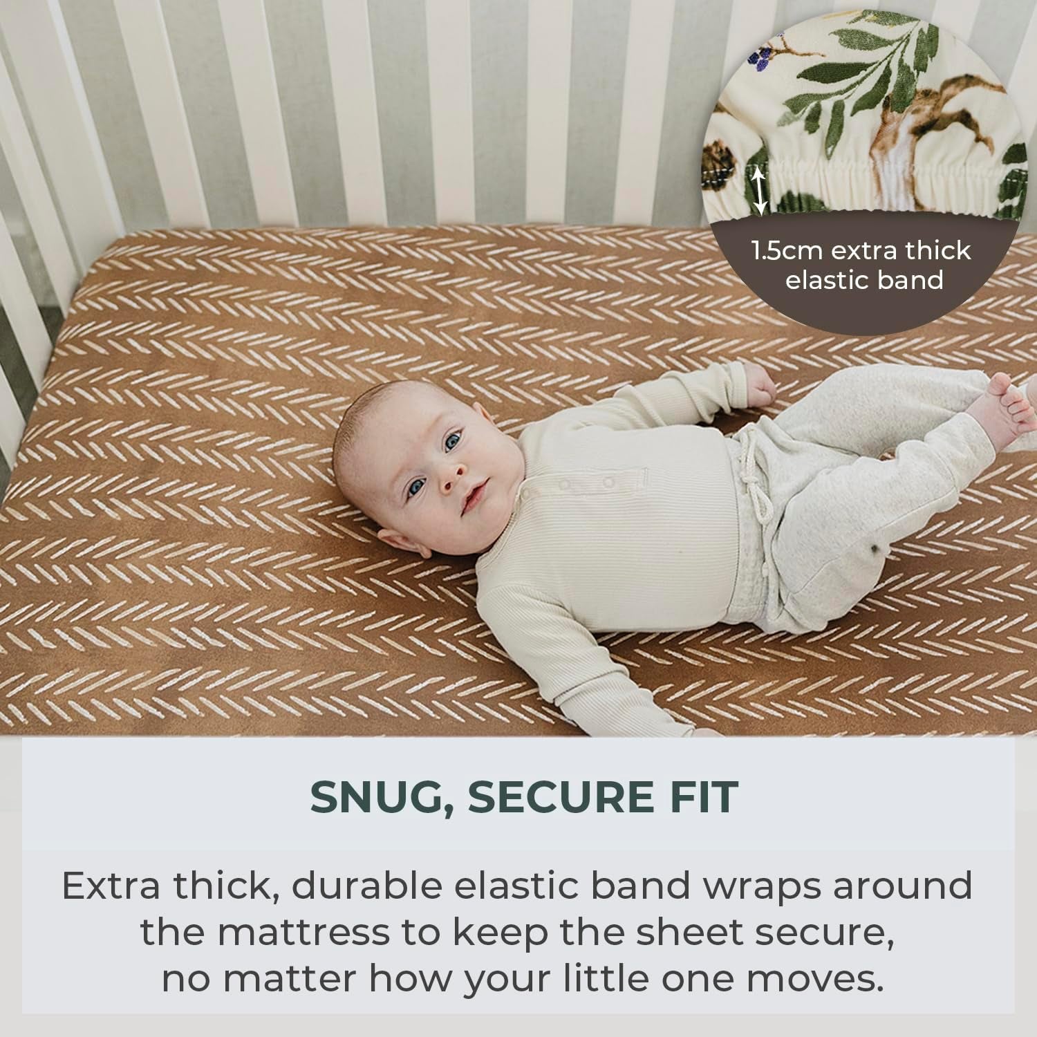 2 Pack Fitted Crib Sheets for Boys - Premium Cotton Blend Baby Woodland Crib Sheet Set, Soft Breathable Toddler Bed Sheets for Standard Mattress, Woodland Nursery Bedding 52X28 (Wildlife)