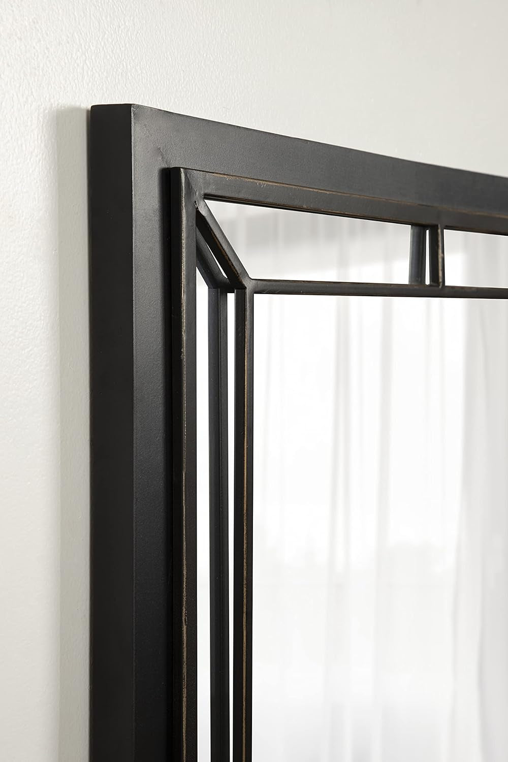 Audubon Farmhouse Wall Mirror, 24 X 36, Black, Decorative Modern Rectangle Mirror for Wall