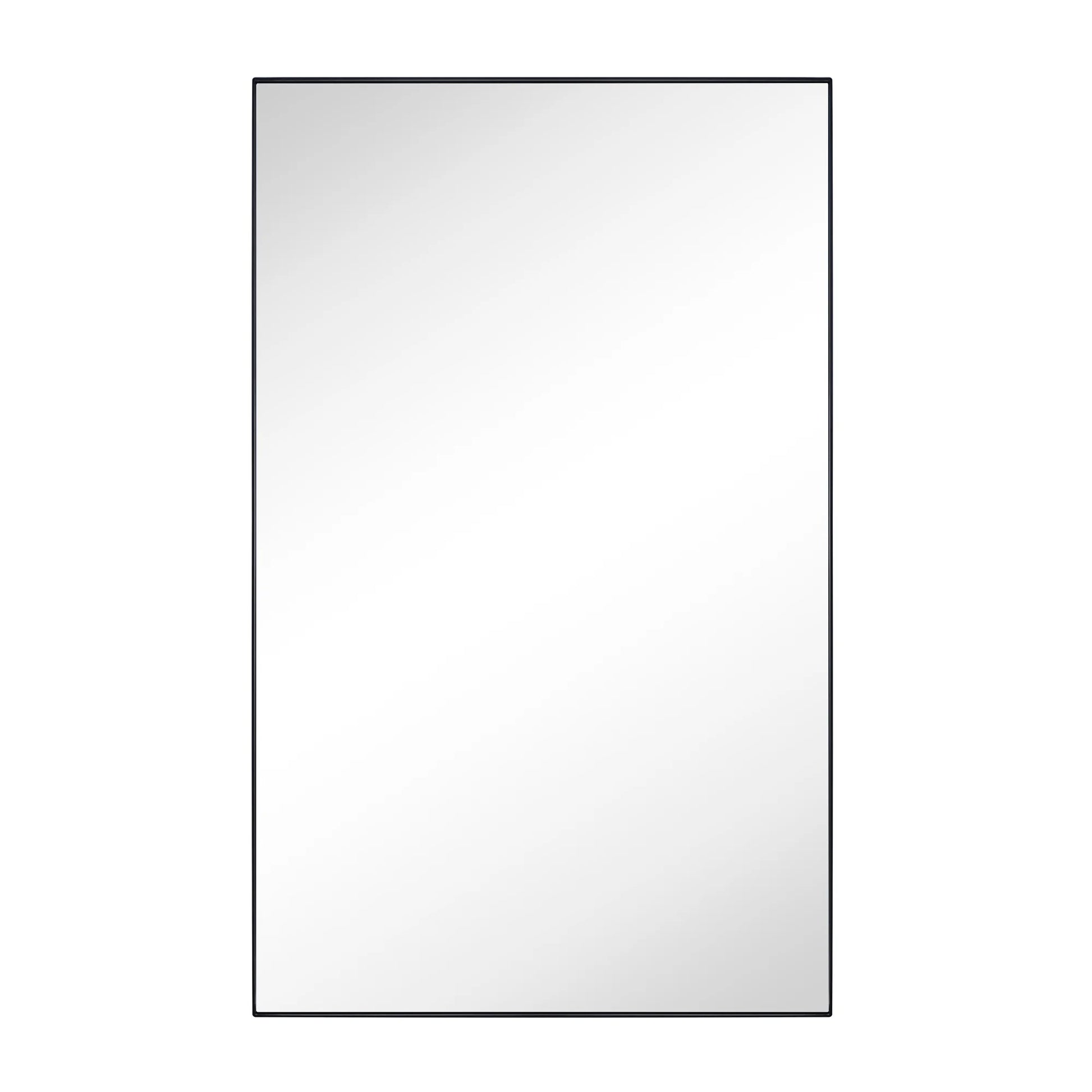 Black Medicine Cabinet, 16X26 Inches, Recessed, Framed Mirror