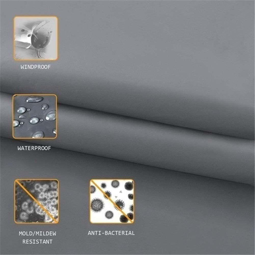 4Pcs Yellow Shower Curtain Set with Rugs Waterproof Soft Bathroom Set with Non-Slip Rugs Toilet Lid Cover Bath Mat Polyester Fabric Shower Curtains for Bathroom Decor and Gifts