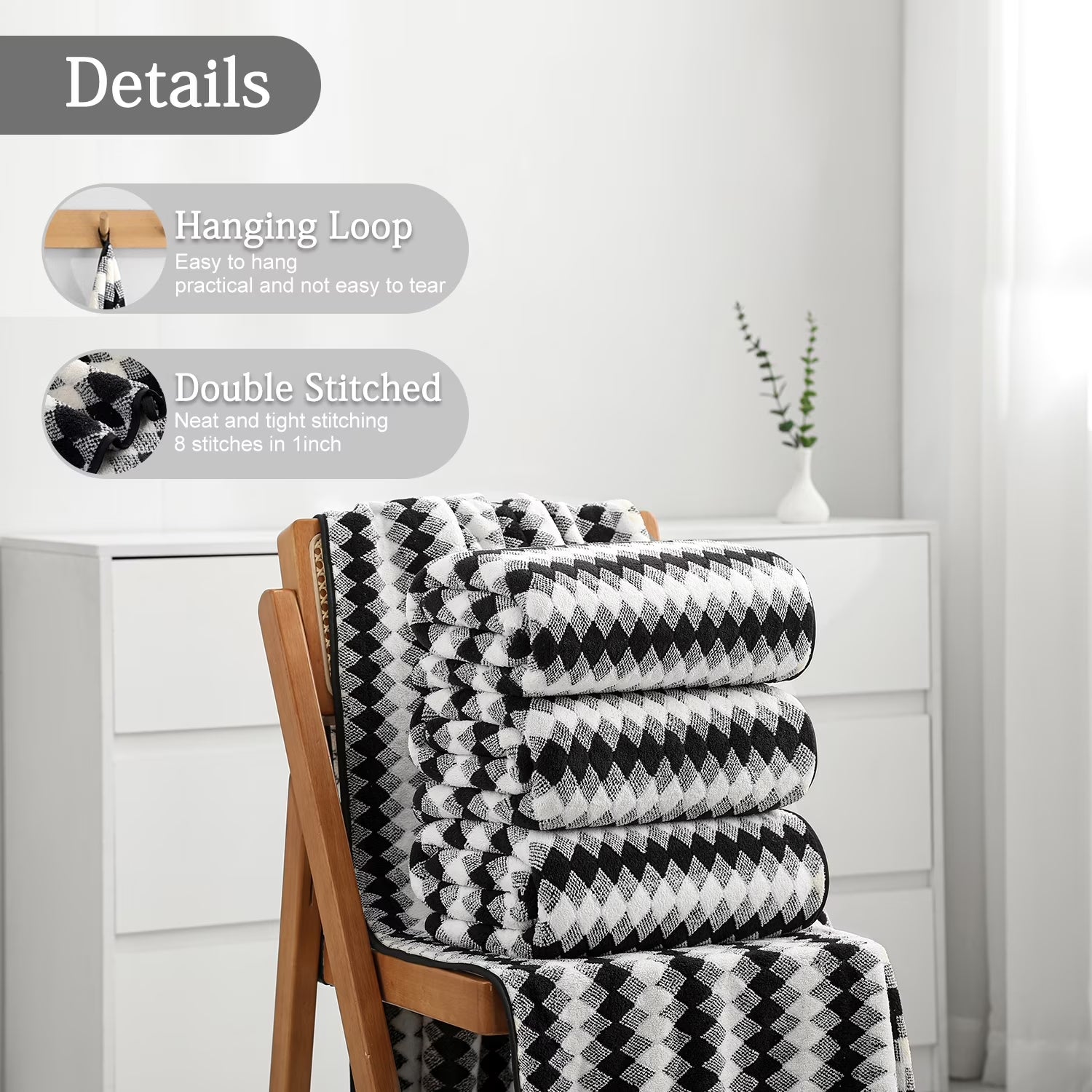 4 Pack Bath Towels Extra Large 35"X 70"Highly Absorbent Quick Dry Bath Towels Oversized Microfiber Bath Sheets Soft Luxurious Towels for Bathroom Kitchen Spa Hotel Gym (Black)
