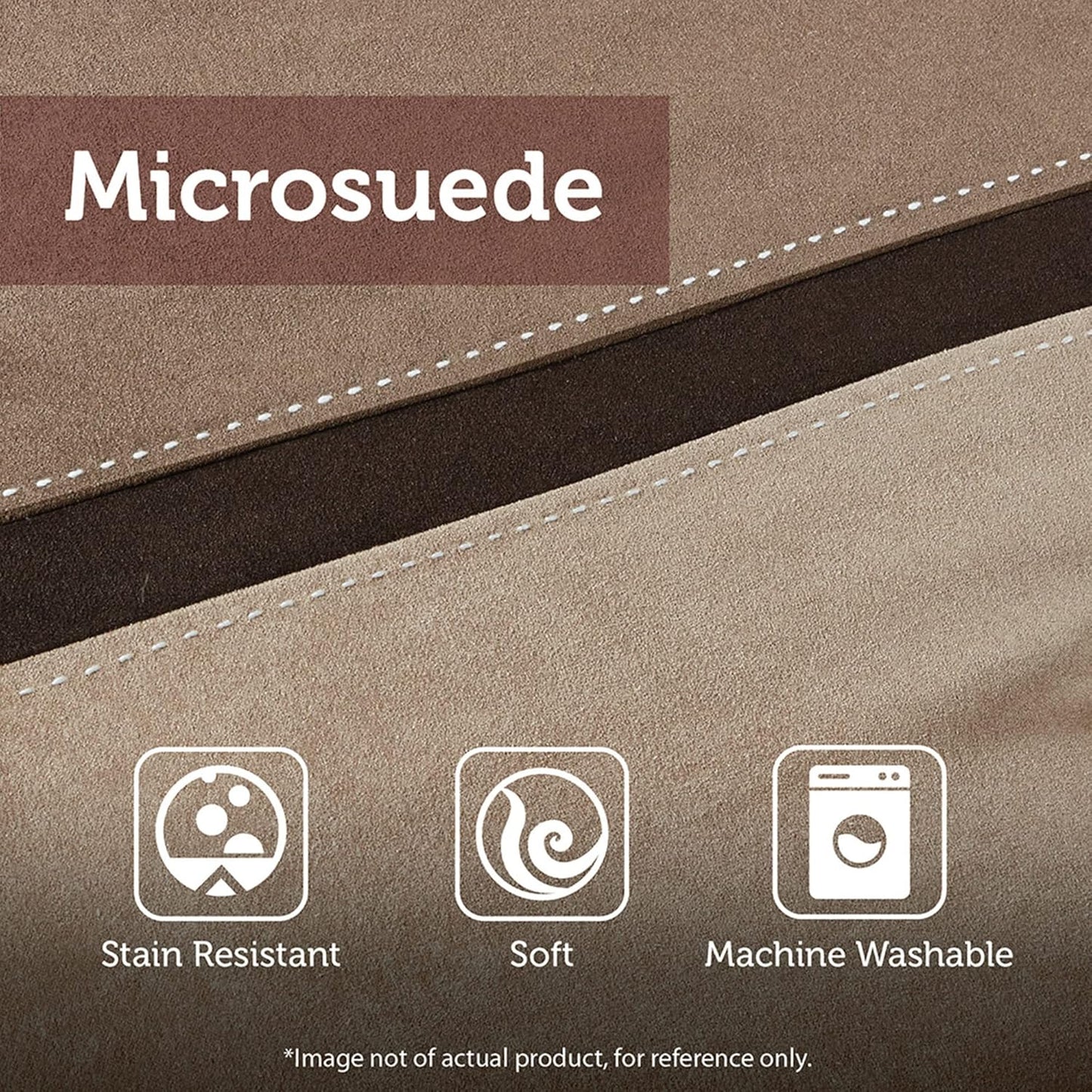 Palisades Comforter Set Modern Faux Suede Pieced Stripe Design, All Season down Alternative Cozy Bedding with Matching Shams, Decorative Pillows, King(104"X92"), Brown 7 Piece