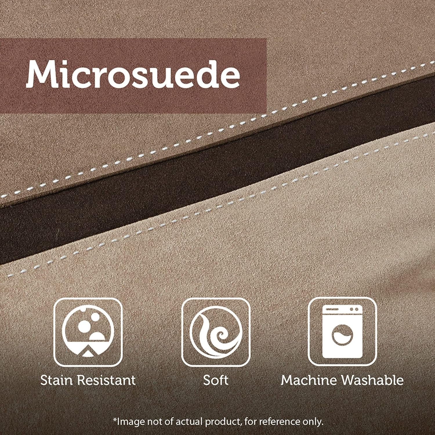 Palisades Comforter Set Modern Faux Suede Pieced Stripe Design, All Season down Alternative Cozy Bedding with Matching Shams, Decorative Pillows, King(104"X92"), Brown 7 Piece