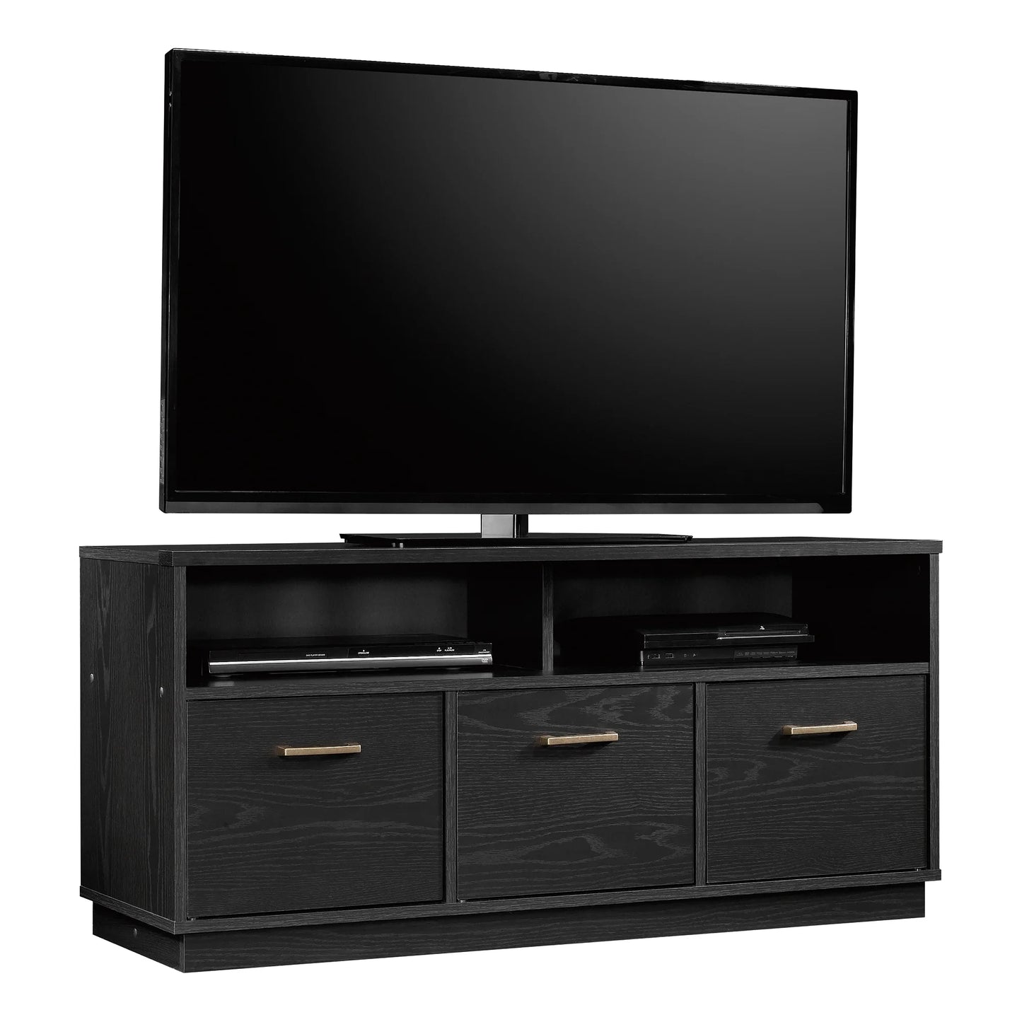 3-Door TV Stand Console for Tvs up to 50", Blackwood Finish