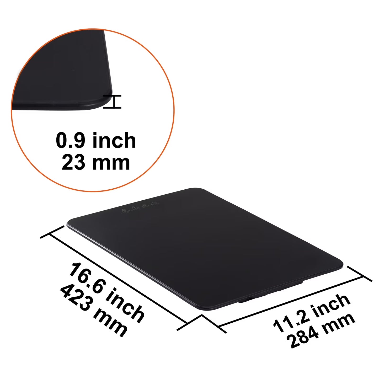 The Electric Warming Tray Is Equipped with a Knob to Adjust the Temperature for Long-Lasting and Continuous Heat Preservation. 23.6" X 16.5" Electric Food Buffet Server 100W Glass Warming Tray