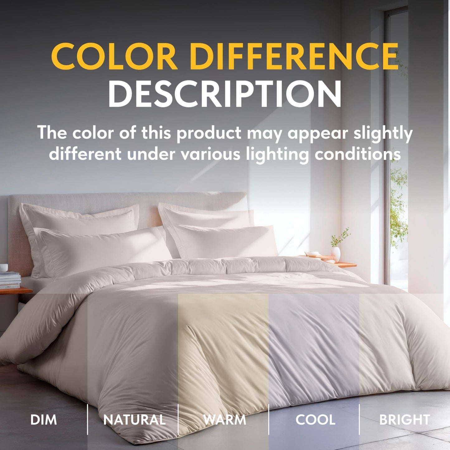 Beige Duvet Cover Queen Size Microfiber Set of 1 down Comforter Cover 2 Pillows