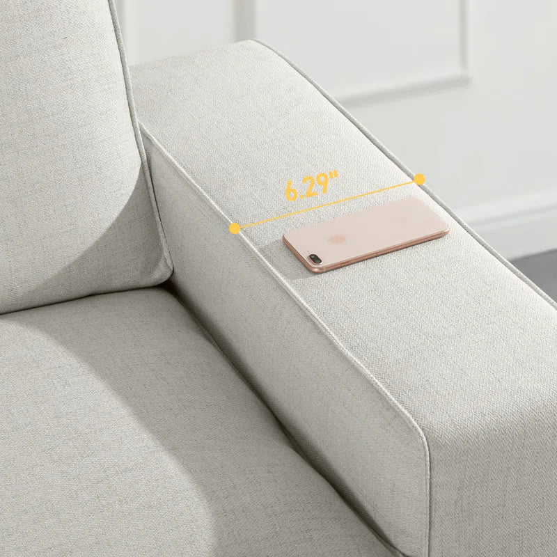 88.58" Luxury Modern Upholstered Sofa for Living Room, Couches with Solid Wood Frame