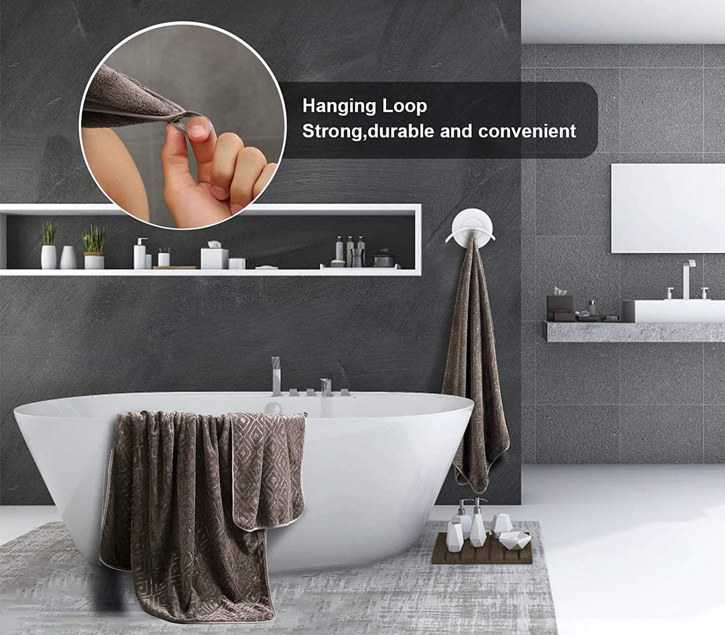 4 Pack Oversized Bath Towel Set Dark Coffee 600 GSM Ultra Soft Extra Large Bath Sheet Towels 35"X70" Bathroom Towels Hotel Luxurious Towels