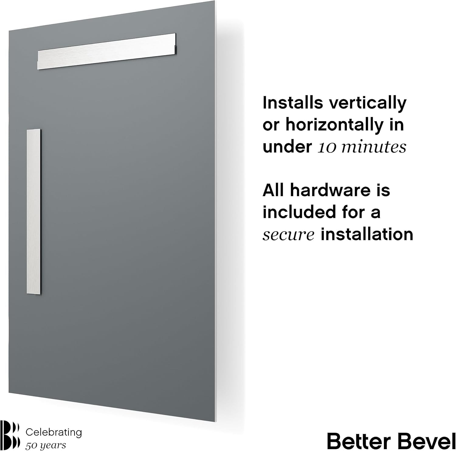 Frameless Rectangle Mirror | 24" X 36" Bathroom Wall Mirror W/Beveled Edge | Ultra-Flush Hanging System (Horizontal or Vertical)