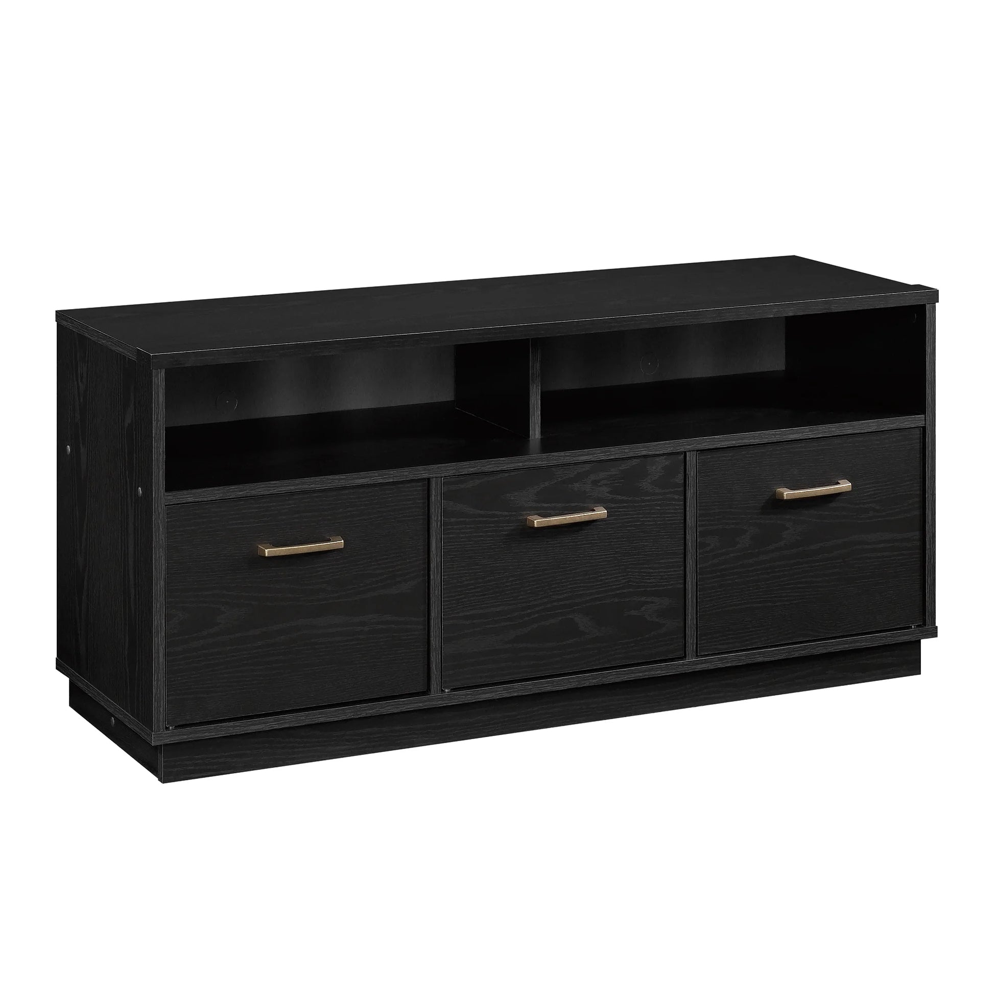 3-Door TV Stand Console for Tvs up to 50", Blackwood Finish