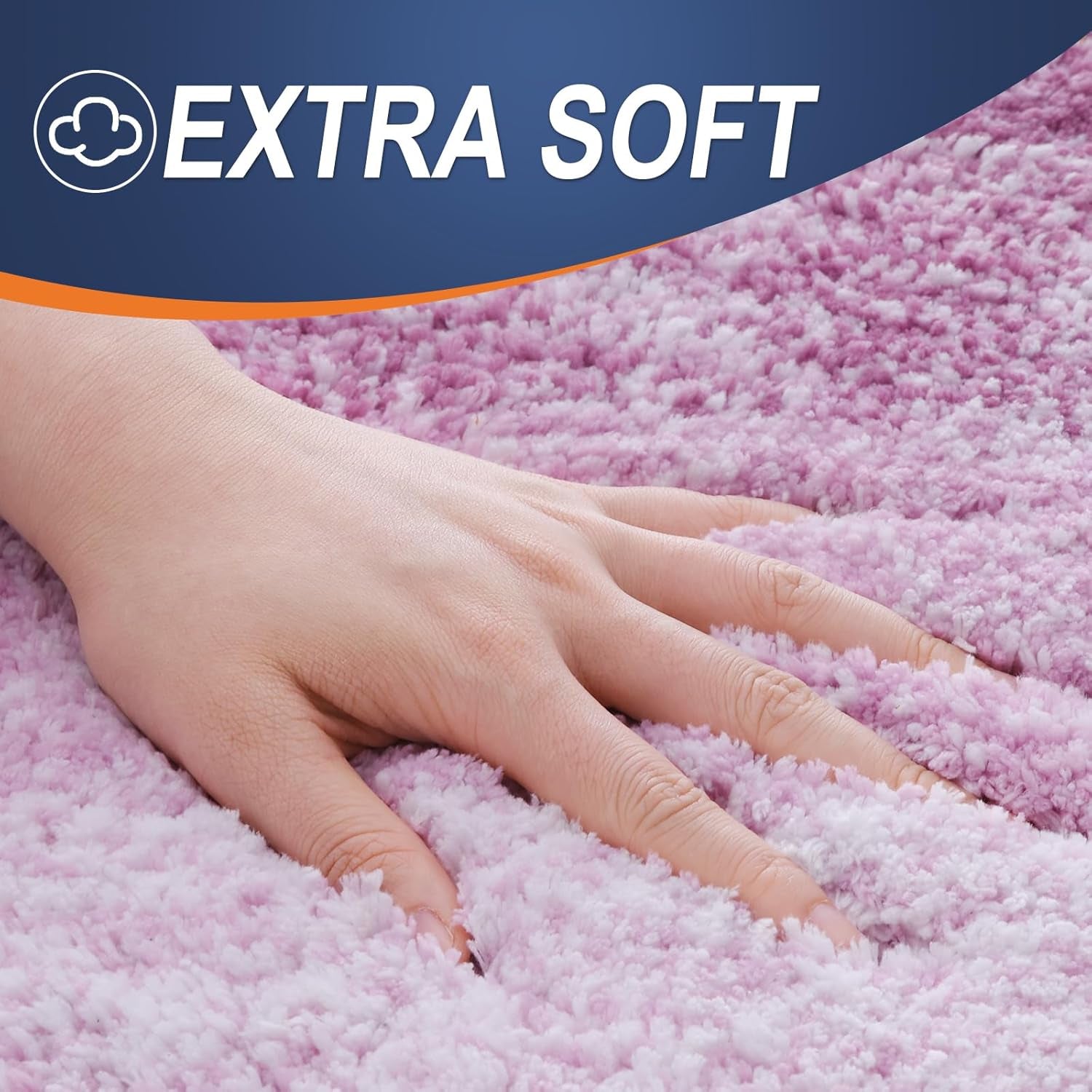 Bathroom Rugs Mat 24X16, Extra Soft Absorbent Microfiber Bath Rugs, Rubber Backing, Quick Dry, Washable Bath Mats for Bathroom Floor, Tub and Shower, Home Decor Accessories, Pinkish-Purple