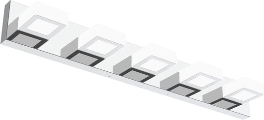 LED Bathroom Vanity Lighting Fixtures 5 Lights Acrylic Rotable 360° Modern Bathroom Vanity Light over Mirror