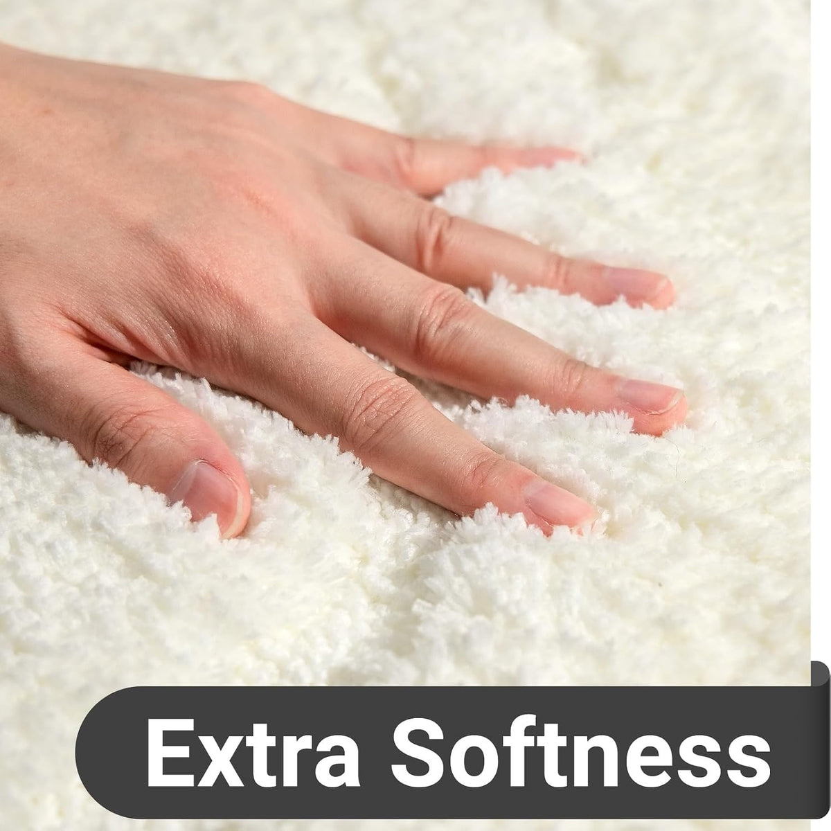 Bathroom Rugs Runner Non-Slip Mat for Bathroom Floor, 24X72 White