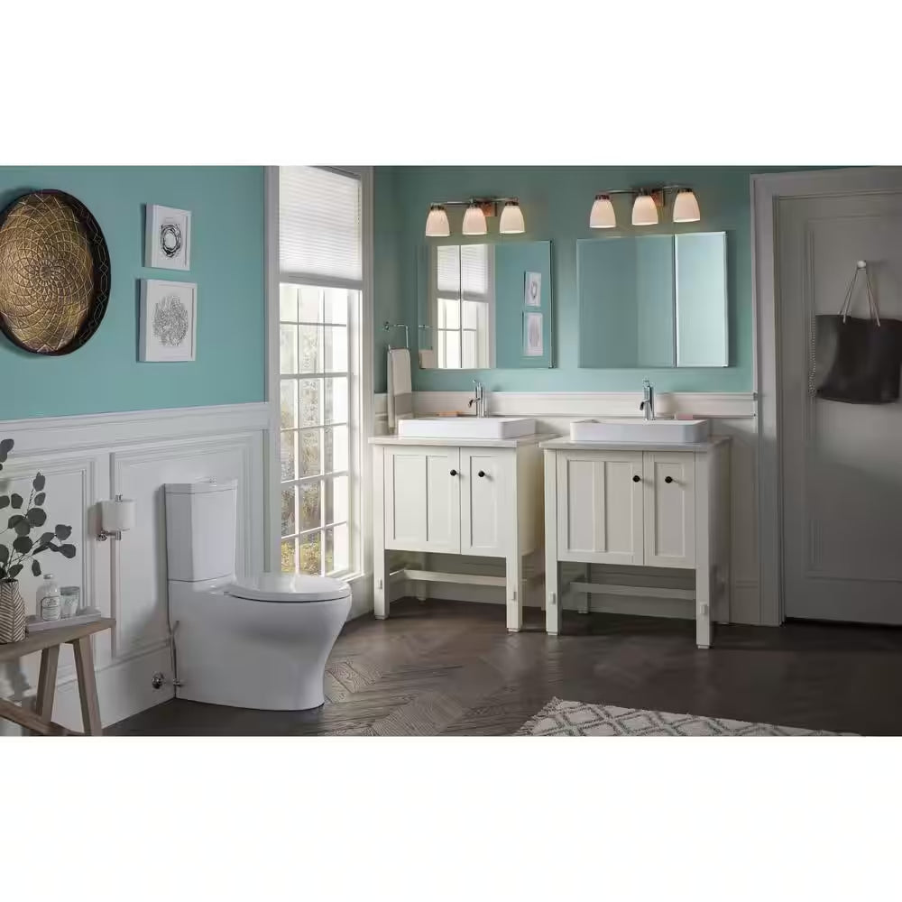30 In. W X 26 In. H Beveledtwo-Door Recessed or Surface Mount Medicine Cabinet with Mirror Interior