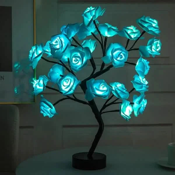 Rose Tree Lamp — Flower Accent Lamp, USB or Battery